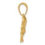 10k Open Mouthed Bass Fish Pendant - Image 2