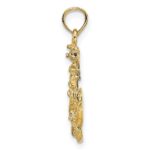 10k Small Anchor w/Wheel Pendant - Image 2