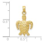 10k Sea Turtle Pendant - Image 3