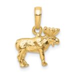 10k 3-D Moose Pendant - Image 4