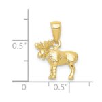 10k 3-D Moose Pendant - Image 3