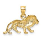 10K Diamond-cut Lion Pendant - Image 4