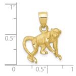 10K Diamond-cut Monkey Pendant - Image 3