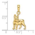 10K Boston Terrier Dog Pendant - Image 3