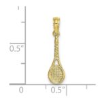 10K Tennis Racquet Pendant - Image 3