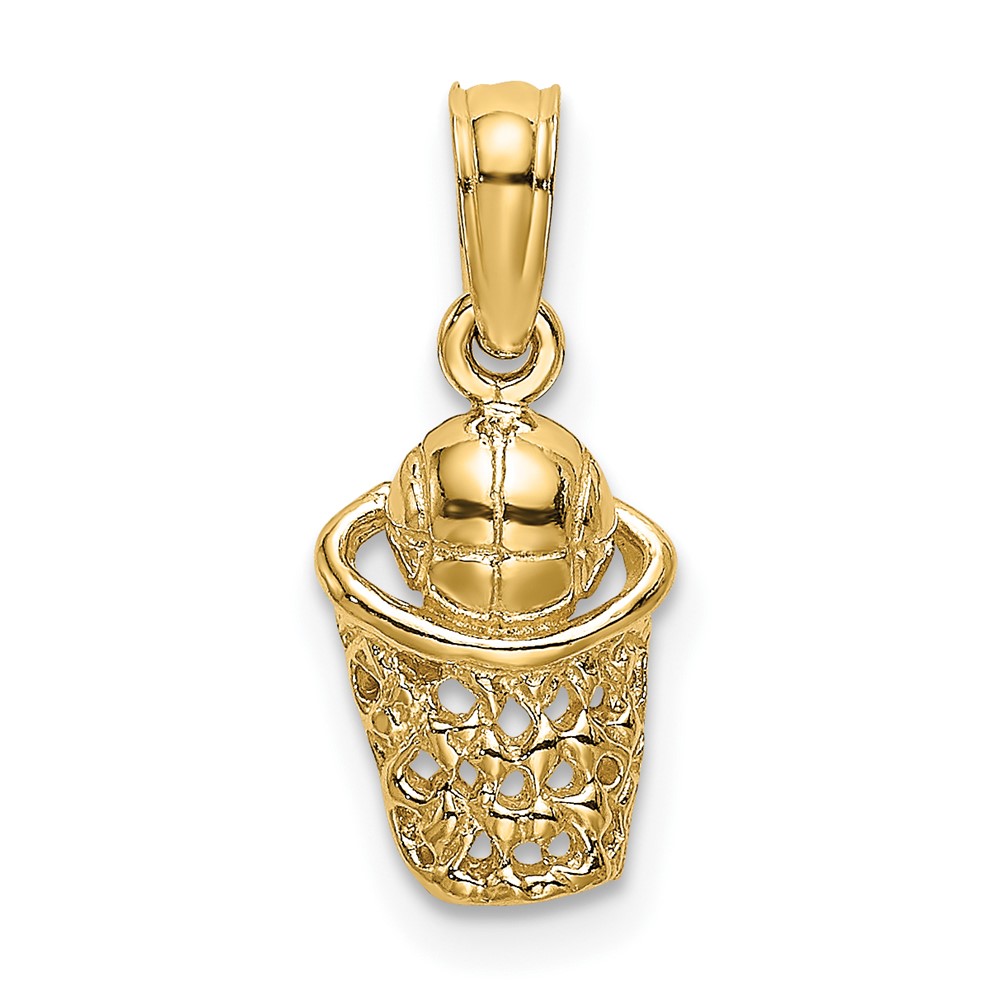 10K3592.jpg 10k Basketball w/Net Charm - Image 1