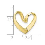 10K Polished Heart Chain Slide - Image 3