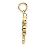 10K 4-Leaf Clover Enameled Pendant - Image 2