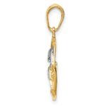 10K w/Rhodium Double Dophins Charm - Image 2