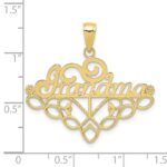 10K GRANDMA Birthstone Charm Holder Pendant - Image 4