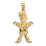 10k Polished Full Body Boy Charm - Image 4