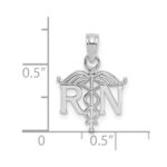 10K White Gold Registered Nurse Pendant - Image 2
