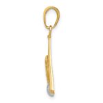 10K W/Rhodium Baseball, Bat, and Glove Pendant - Image 2
