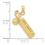 10k Polished Golf Bag Charm - Image 3