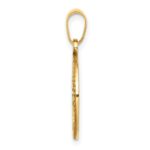 10K Gold Polished Small Tree of Life in Round Pendant - Image 2