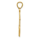 10K Gold Polished Anchor Pendant - Image 2