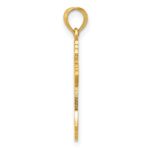 10K Gold Polished Cross W/Lace Center and Arrow Tips Pendant - Image 2