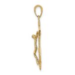 10K Polished Textured Mariners Crucifix Pendant - Image 2