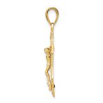 10K Gold Polished & Textured Mini Mariners Crucifix Pendant - Image 2