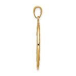 10K Gold Satin and Polished Finish Miraculous Medal Pendant - Image 2