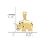 10k Polished Elephant Pendant - Image 3