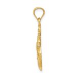10k Satin Diamond-cut Anchor Pendant - Image 2