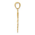 10k Diamond-cut Polished RN Nurse Pendant - Image 2