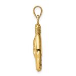 10K 3D Hollow Rock On Sign Charm - Image 2