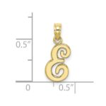 10K Polished E Script Initial Charm - Image 3