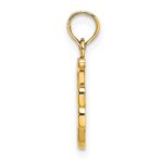 10K Polished F Script Initial Charm - Image 2