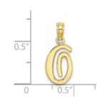 10K Polished O Script Initial Charm - Image 3