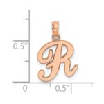 10K Polished R Script Initial Charm - Image 3