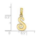 10K Polished S Script Initial Charm - Image 3