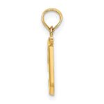10K Polished T Script Initial Charm - Image 2