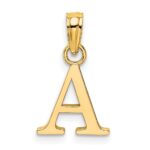10K Polished A Block Initial Charm - Image 4