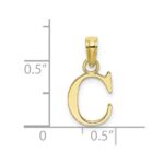 10K Polished C Block Initial Charm - Image 3