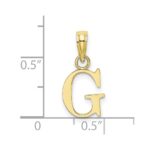 10K Polished G Block Initial Charm - Image 3