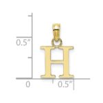 10K Polished H Block Initial Charm - Image 3