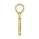 10K Polished I Block Initial Charm - Image 2