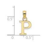 10K Polished P Block Initial Charm - Image 3