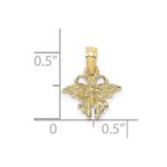 10K Textured Mini Butterfly Charm - Image 3