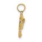10K Engraved Hummingbird Charm - Image 2