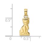 10k Mini Sitting Kitten Charm - Image 3