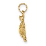 10K 3-D Polished Land Turtle Charm - Image 2