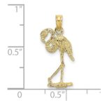 10K 3-D Flamingo w/ Head Up Charm - Image 3