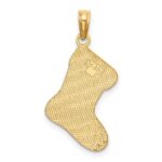 10K Enamel HO HO HO Christmas Stocking Charm - Image 4