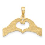 10K Hands Forming a Heart Charm - Image 4