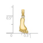 10K Polished Foot Charm - Image 3