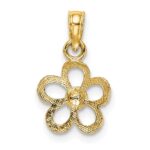 10k 2-D Mini Daisy Flower Charm - Image 4