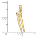 10K 3-D Moveable Locking Wrench Charm - Image 3